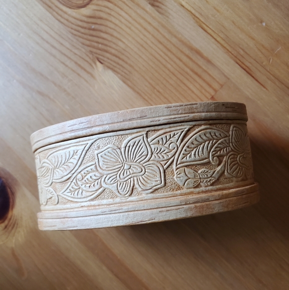 Vintage Birch Bark Trinket Box, made in Russia - Picture 4 of 6